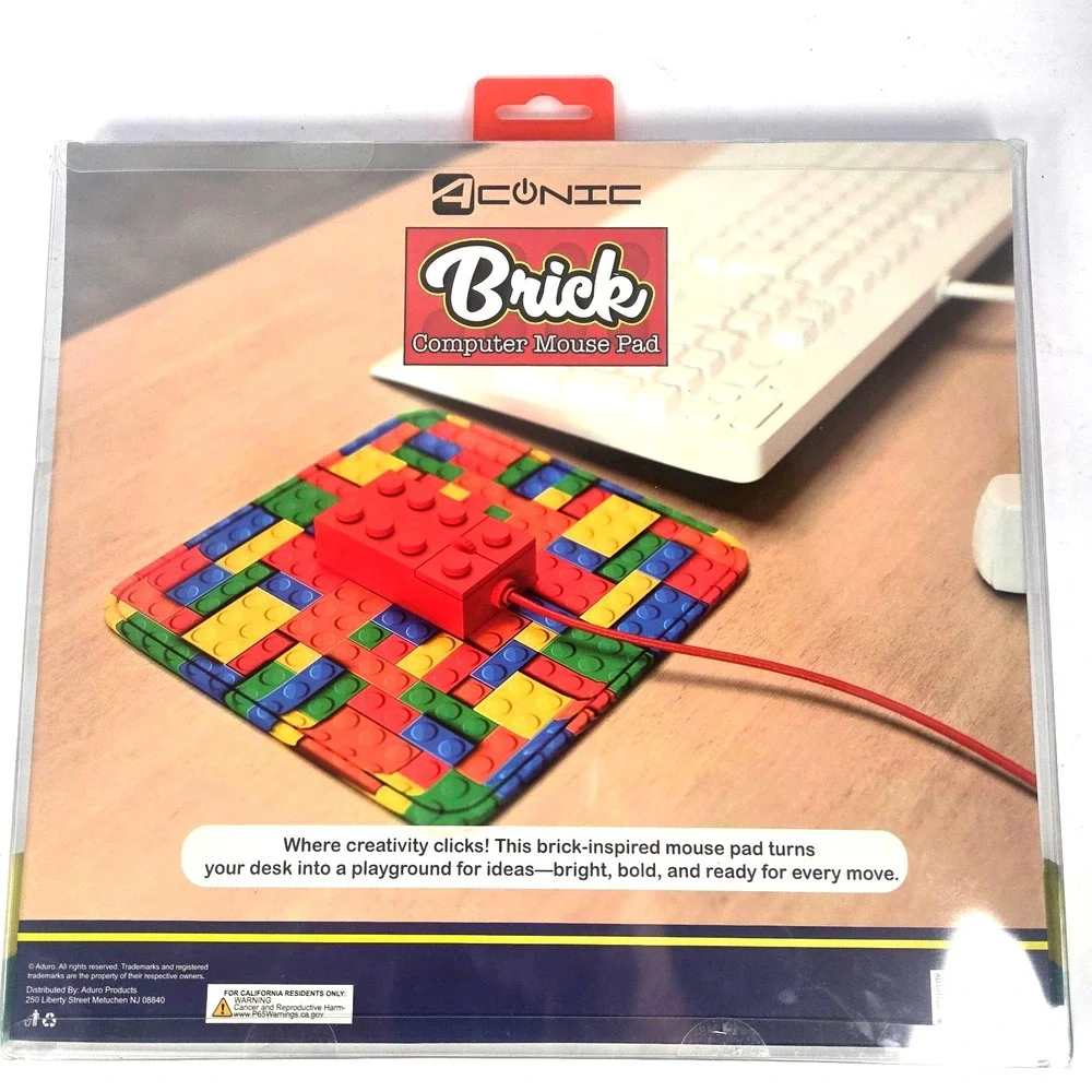 Aduro AC Onic Brick Computer Mouse Pad Building Blocks Multicolor Desk Mat New
